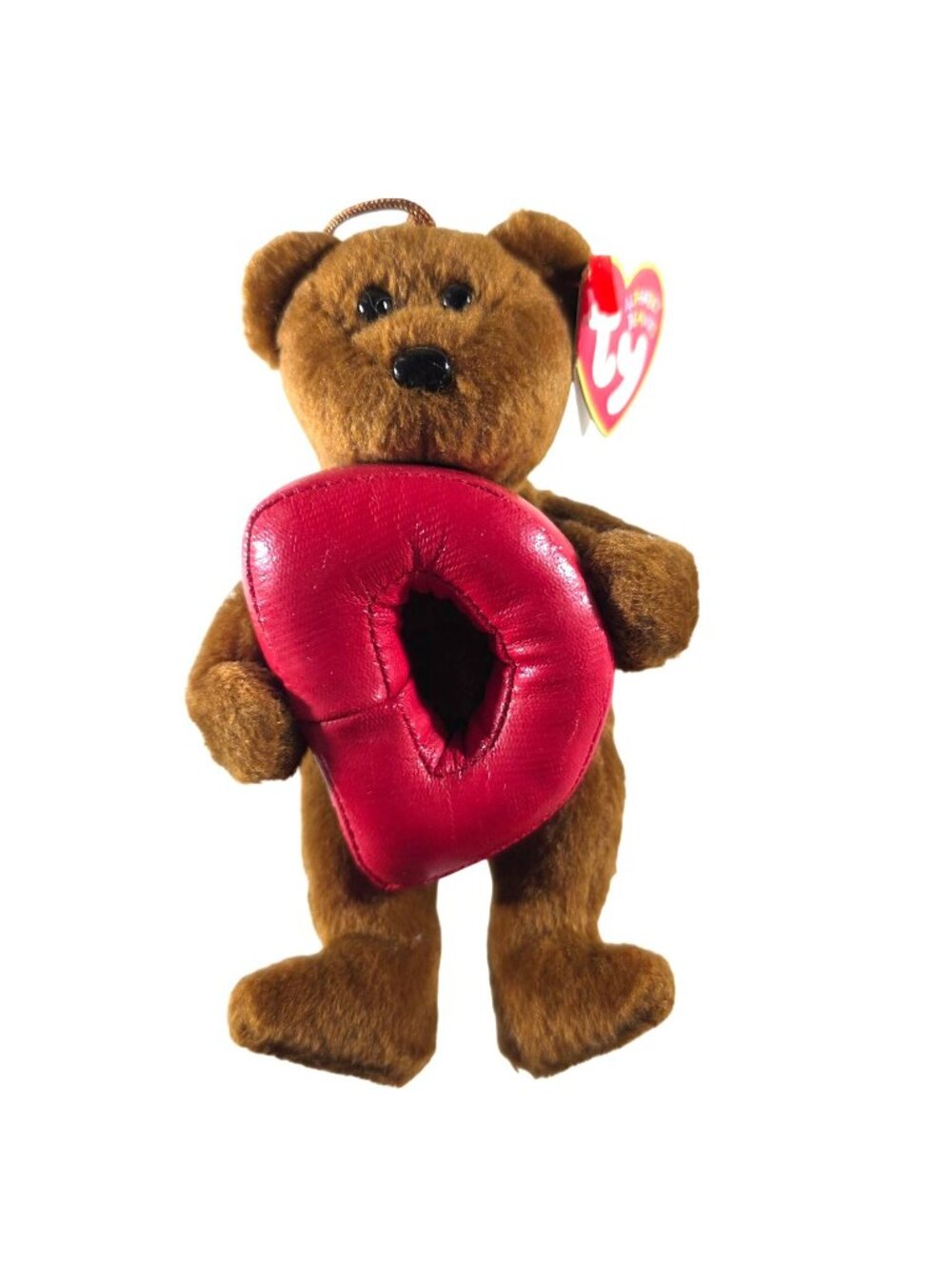 Alphabet Beanies Bear Plush Ty D Brown Polyester stuffed animal toy